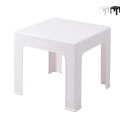 Zhorek Outdoor Low Table 43x43 cm in Rattan Effect Plastic Promotion