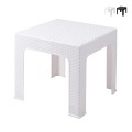 Zhorek Outdoor Low Table 43x43 cm in Rattan Effect Plastic Promotion