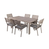 Outdoor Table + 6 Garden Chairs in Aluminum with Cushions Ibiza Promotion