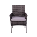 Rodi Outdoor Rattan Garden Set: Sofa, 2 Armchairs, Glass-Top Table Sale