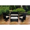Rodi Outdoor Rattan Garden Set: Sofa, 2 Armchairs, Glass-Top Table Bulk Discounts