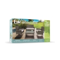 Rodi Outdoor Rattan Garden Set: Sofa, 2 Armchairs, Glass-Top Table Choice Of