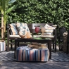 Outdoor Garden Lounge Set: Sofa, 2 Armchairs, Coffee Table, Wood Effect Fij Characteristics