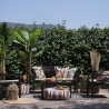 Outdoor Garden Lounge Set: Sofa, 2 Armchairs, Coffee Table, Wood Effect Fij On Sale