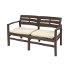 Outdoor Garden Lounge Set: Sofa, 2 Armchairs, Coffee Table, Wood Effect Fij Measures