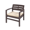 Outdoor Garden Lounge Set: Sofa, 2 Armchairs, Coffee Table, Wood Effect Fij Price