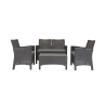 Garden Lounge Set: 2-Seater Sofa, Armchairs, Coffee Table, Rattan Effect, Malaga Discounts