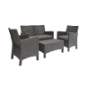 Garden Lounge Set: 2-Seater Sofa, Armchairs, Coffee Table, Rattan Effect, Malaga Catalog