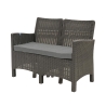 Garden Lounge Set: 2-Seater Sofa, Armchairs, Coffee Table, Rattan Effect, Malaga Model