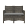 Garden Lounge Set: 2-Seater Sofa, Armchairs, Coffee Table, Rattan Effect, Malaga Characteristics