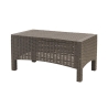 Garden Lounge Set: 2-Seater Sofa, Armchairs, Coffee Table, Rattan Effect, Malaga Measures