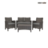 Garden Lounge Set: 2-Seater Sofa, Armchairs, Coffee Table, Rattan Effect, Malaga Promotion