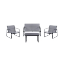 Saint Tropez 4-Piece Outdoor Patio Set with Glass-Top Table Promotion
