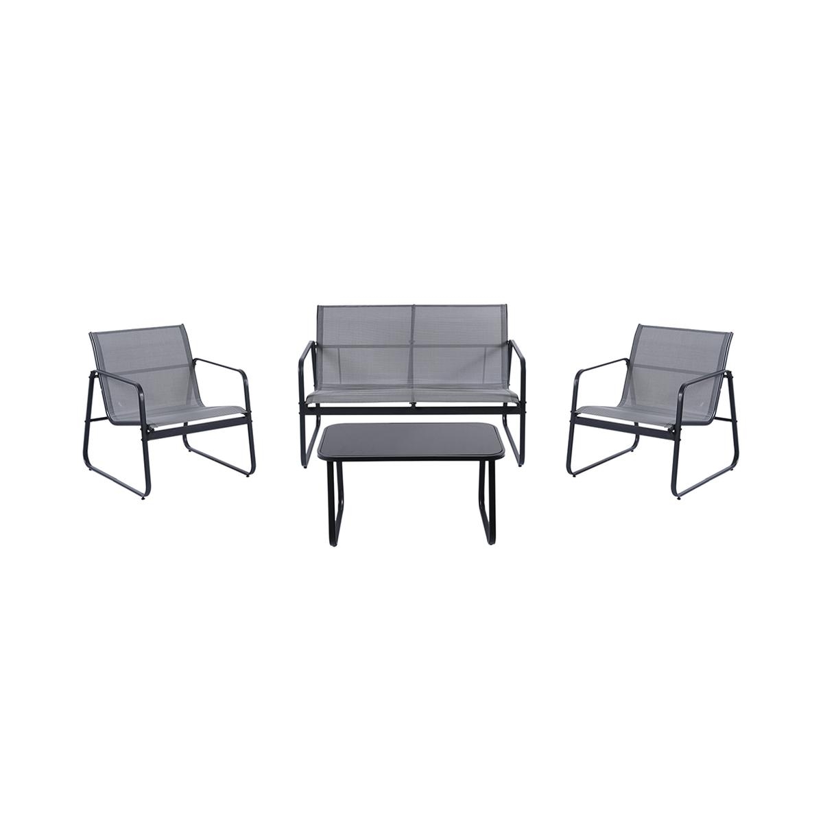 Saint Tropez 4-Piece Outdoor Patio Set with Glass-Top Table Promotion