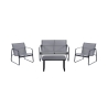 Saint Tropez 4-Piece Outdoor Patio Set with Glass-Top Table Promotion