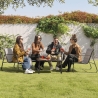 Saint Tropez 4-Piece Outdoor Patio Set with Glass-Top Table On Sale