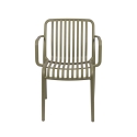 Stackable Outdoor Chair with Armrests, Modern Design - Lamua Offers