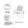 Outdoor Garden Chair with Armrests, Aluminum - Tropea Cost