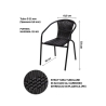 Outdoor Garden Chair with Armrests, Woven Black Bravik Catalog