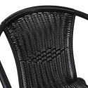 Outdoor Garden Chair with Armrests, Woven Black Bravik Discounts