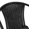 Outdoor Garden Chair with Armrests, Woven Black Bravik Discounts