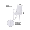 Paros Rattan-Effect Garden Chair with Armrests in Polypropylene Cost