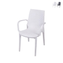 Paros Rattan-Effect Garden Chair with Armrests in Polypropylene Promotion