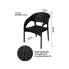 Outdoor Chair with Armrests in Rattan-Effect Polypropylene Zanzibar 