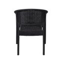 Outdoor Chair with Armrests in Rattan-Effect Polypropylene Zanzibar Model
