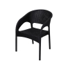 Outdoor Chair with Armrests in Rattan-Effect Polypropylene Zanzibar Characteristics