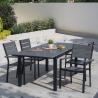 Amalfi Outdoor Aluminum Chair with Armrests and Wood-Effect Slats Catalog