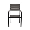 Amalfi Outdoor Aluminum Chair with Armrests and Wood-Effect Slats Offers