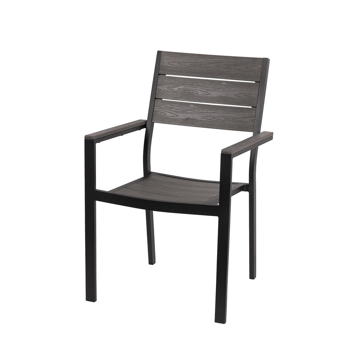 Amalfi Outdoor Aluminum Chair with Armrests and Wood-Effect Slats Promotion