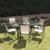 Hawaii Modern Stackable Outdoor Garden Chair with Armrests On Sale
