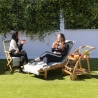 Bali Folding Indoor Outdoor Chair with Armrests in Acacia Wood Sale