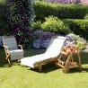 Bali Folding Indoor Outdoor Chair with Armrests in Acacia Wood On Sale