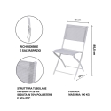 Maratea Outdoor Folding Chair with Iron Frame and Polyester PVC Cost