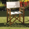 Folding Director's Chair in Acacia Wood and Polyester, Bali Model On Sale