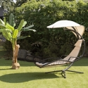 Malibù Steel Rocking Hammock Chair with Cushion and Sunshade On Sale