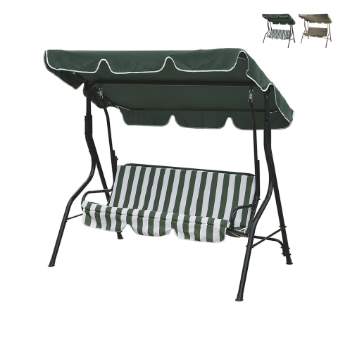 Javik 3-Seater Garden Swing with Sunshade Roof Promotion