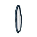 Chanel Wall Mirror in Shaped Blue Velvet 160x40x4cm Offers