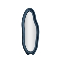 Chanel Wall Mirror in Shaped Blue Velvet 160x40x4cm Promotion