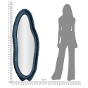 Chanel Wall Mirror in Shaped Blue Velvet 160x40x4cm Choice Of