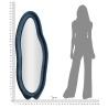 Chanel Wall Mirror in Shaped Blue Velvet 160x40x4cm Choice Of