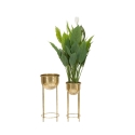 Set of 2 Gold Metal Planters for Plants Lumai Sale