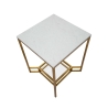 Double Marble Gold Metal Coffee Table with Marble Top, 47x47x60 Sale