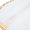Round Gold Metal Table with Marble Top 50x50.5 Mat Bulk Discounts