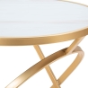 Round Gold Metal Table with Marble Top 50x50.5 Mat Catalog