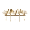 Metal Wall-Mounted Coat Rack with 5 Hooks, 26.3x49.5x6 cm, Leaves Design Promotion