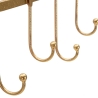 Metal Wall-Mounted Coat Rack with 5 Hooks, 26.3x49.5x6 cm, Leaves Design Discounts